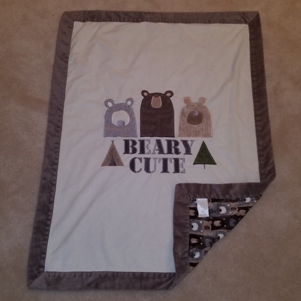Koala Baby Beary Cute Baby Blanket Brown Bears Soft Fleece Lovey 30x40